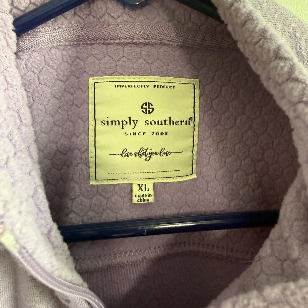Simply Southern purple Recycled fabric Full Zip Soft Jacket Size XL casual - Picture 4 of 13